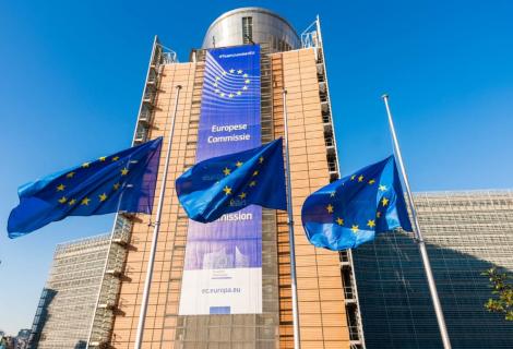 A photo of the European Commission on a sunny day